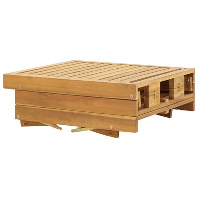 vidaXL Skladacie záhradné ležadlo s podložkou masívne akáciové drevo
