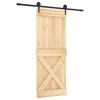 vidaXL Posuvn&eacute; dvere Pr&iacute;rodn&aacute; a čierna 80 x 210 cm