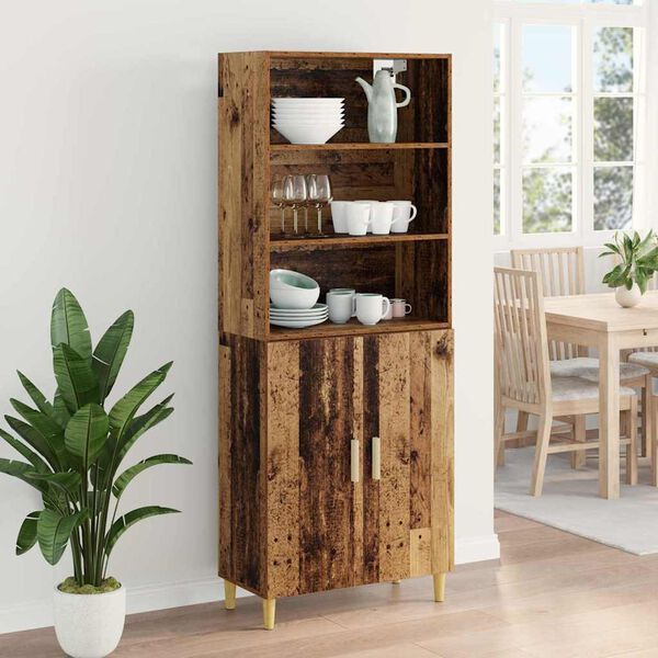 vidaXL Highboard Star&eacute; drevo 69,5 x 32,5 x 180 cm Kompozitn&eacute; drevo