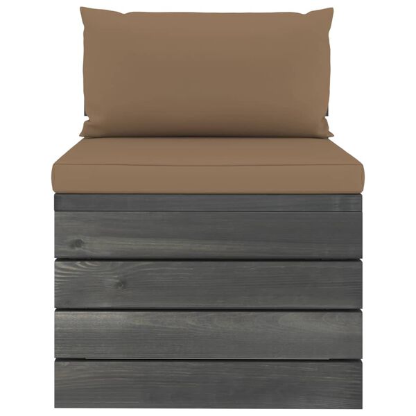 vidaXL 2-dielna záhradná sedacia súprava z paliet s podložkami masívna borovica