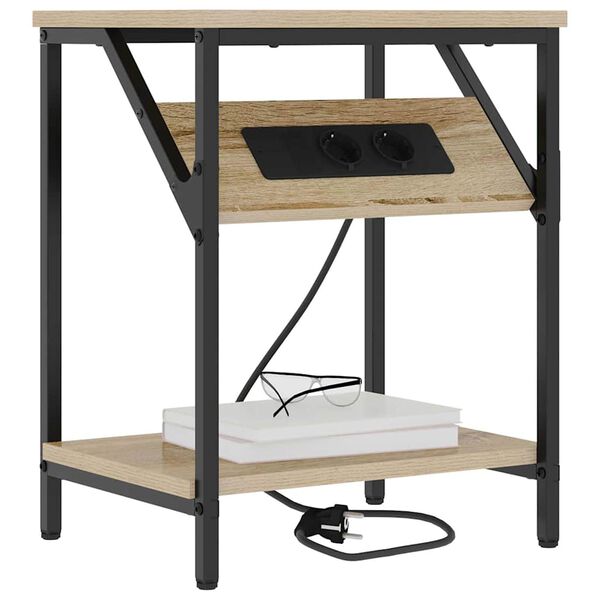 vidaXL Nočn&yacute; stol&iacute;k Sonoma dub 38 x 30 x 48 cm Kompozitn&eacute; drevo