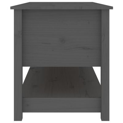 vidaXL Konferenčný stolík sivý 102x49x55 cm borovicový masív