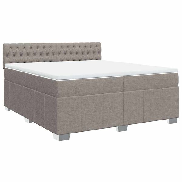 vidaXL Boxspring posteľ s matracom sivohned&yacute; 200x200 cm l&aacute;tka