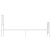 vidaXL Kovový rám postele s predným a zadným čelom biely 75x190 cm