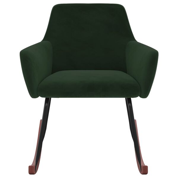 vidaXL Hojdacie kreslo tmavozelen&eacute; zamatov&eacute;