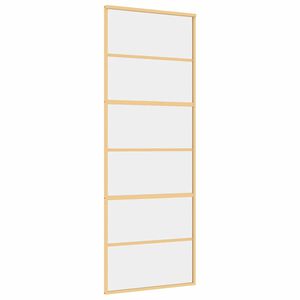 vidaXL Posuvn&eacute; dvere zlat&eacute; 76x205 cm č&iacute;re ESG sklo a hlin&iacute;k