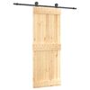 vidaXL Posuvn&eacute; dvere Pr&iacute;rodn&aacute; a čierna 80 x 210 cm
