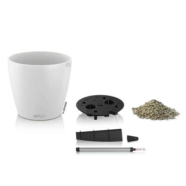 LECHUZA Kvetináč CLASSICO Color 18 ALL-IN-ONE biely