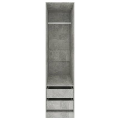 vidaXL Šatník so zásuvkami betónovo-sivý 50x50x200 cm drevotrieska