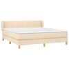 vidaXL Posteľn&yacute; r&aacute;m boxspring s matracom kr&eacute;mov&yacute; 180x200 cm l&aacute;tka