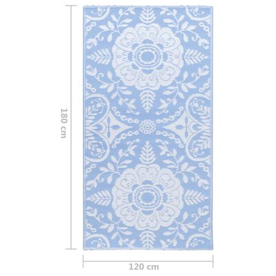 vidaXL Vonkajší koberec detský modrý 120x180 cm PP