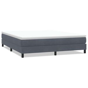 vidaXL Box Spring Posteľ bez matraca Tmavo&scaron;ed&aacute; 180x220 cm Zamat