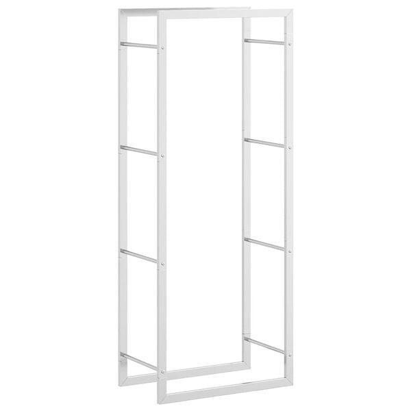 vidaXL Stojan na krbov&eacute; drevo 50x28x132 cm nehrdzavej&uacute;ca oceľ