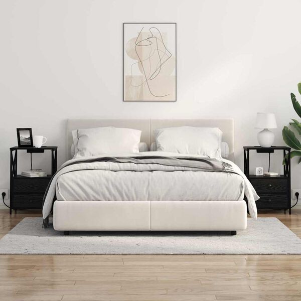 vidaXL Nočn&yacute; stol&iacute;k Čierny dub 40 x 31 x 60 cm Kompozitn&eacute; drevo