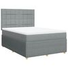 vidaXL Boxspring posteľ s matracom bledosiv&aacute; 140x200 cm l&aacute;tka