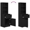 vidaXL Nočný stolík čierny 39x35x125 cm spracované drevo