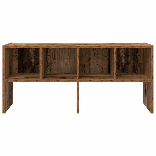 vidaXL Regál na topánky stohovateľné staré drevo 89,5x30x40 cm