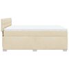 vidaXL Boxspring posteľ s matracom kr&eacute;mov&yacute; 140x190 cm l&aacute;tka