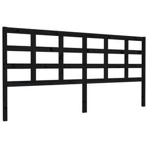 vidaXL Čelo postele čierne 205,5x4x100 cm mas&iacute;vna borovica