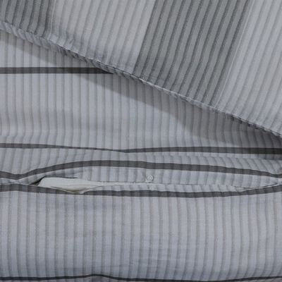 vidaXL Súprava obliečok na paplón sivá 200x200 cm bavlna