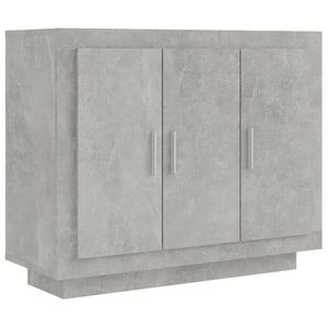 vidaXL Komoda bet&oacute;nov&aacute; siv&aacute; 92x35x75 cm spracovan&eacute; drevo