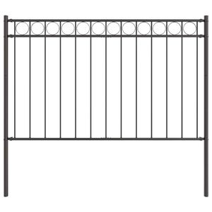 vidaXL Prvok plotu ASSEN 170 x 130 cm Oceľ Siv&aacute;
