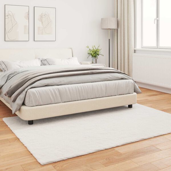 vidaXL Koberec z umelej králikovej kožušiny Olite Krémová 120 x 170 cm