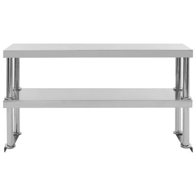 vidaXL Kuchynský pracovný stôl s policou 120x60x150 cm nehrdzavejúca oceľ