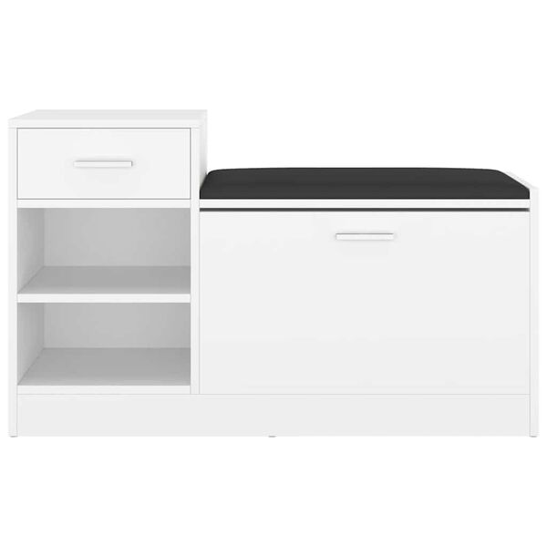 vidaXL Lavica na top&aacute;nky biela 94,5x31x57 cm kompozitn&eacute; drevo