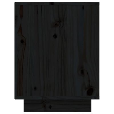 vidaXL Skrinka na topánky čierna 60x34x45 cm masívna borovica