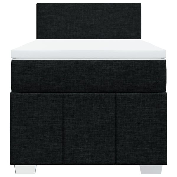 vidaXL Boxspring posteľ s matracom čierna 100x200 cm l&aacute;tka