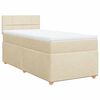 vidaXL Posteľn&yacute; r&aacute;m boxspring s matracom kr&eacute;mov&yacute; 90x190 cm l&aacute;tka