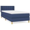 vidaXL Posteľn&yacute; r&aacute;m boxspring s matracom modr&yacute; 90x200 cm l&aacute;tka