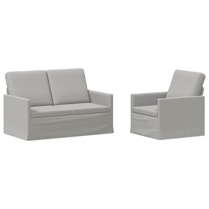 vidaXL Sada pohoviek 2 pcs Obl&aacute; &scaron;ed&aacute; L&aacute;tka