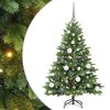 vidaXL Umel&yacute; vianočn&yacute; stromček s 150 LED-i Zelen&aacute; 120 cm PE a PVC