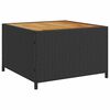 vidaXL Záhradná pohovka so stolíkom a vankúšmi tvar L čierna polyratan