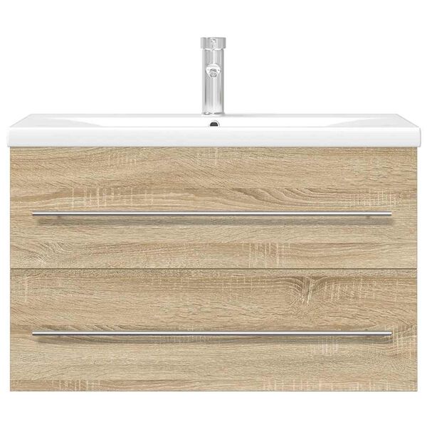 vidaXL 2-dielna súprava kúpeľňových skriniek sonoma kompozitné drevo