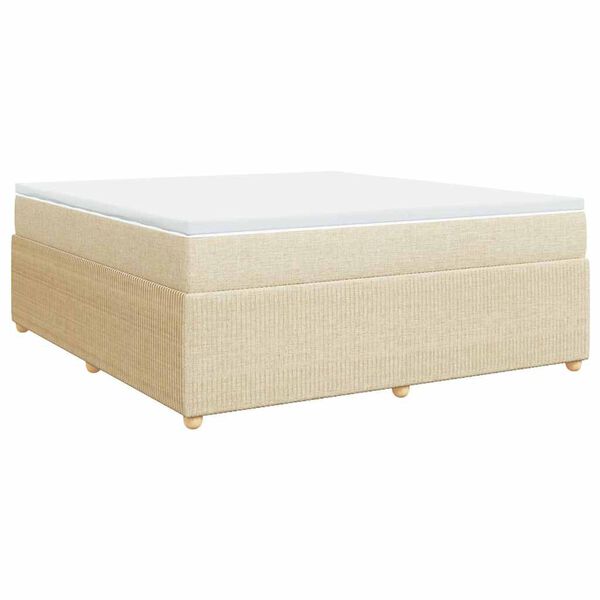 vidaXL Posteľn&yacute; r&aacute;m boxspring s matracom kr&eacute;mov&yacute; 180x200 cm l&aacute;tka