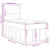 vidaXL Posteľn&yacute; r&aacute;m boxsping s matracom hned&yacute; 80x200 cm l&aacute;tka