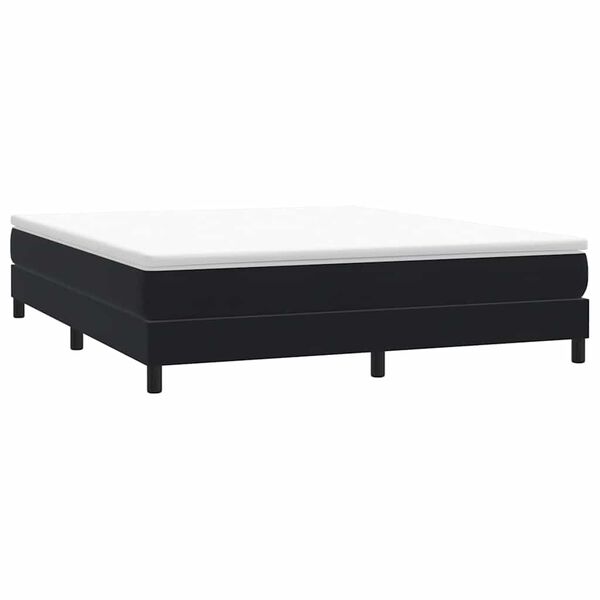 vidaXL Posteľn&yacute; r&aacute;m boxspring bez matracom čierny 180x210 cm zamat