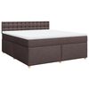 vidaXL Boxspring posteľ s matracom tmavohned&aacute; 180x200 cm l&aacute;tka