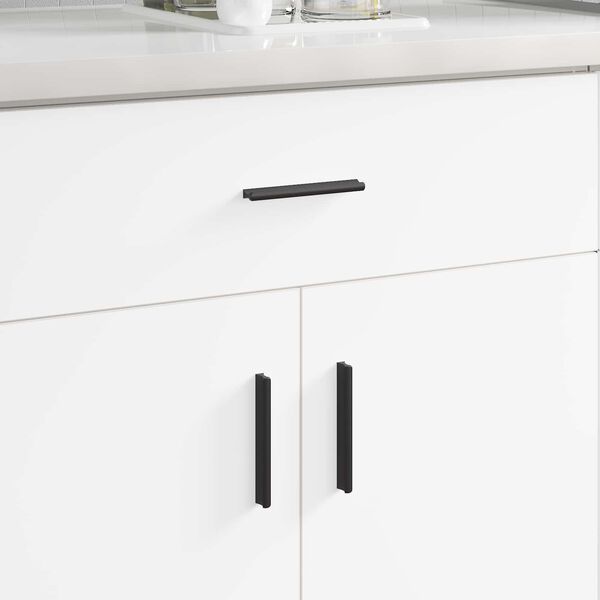 vidaXL rukov&auml;ť 12 pcs Čierna 106 x 7,4 x 15,5 mm Hlin&iacute;k