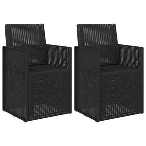 vidaXL Z&aacute;hradn&eacute; jed&aacute;lensk&eacute; stoličky 2 pcs Antracit 53 x 47 x 88,5 cm