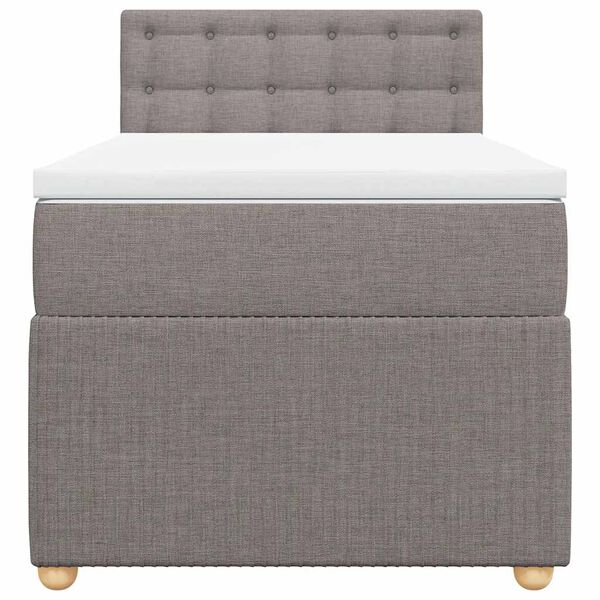 vidaXL Posteľn&yacute; r&aacute;m boxspring s matracom sivohned&yacute; 90x190 cm l&aacute;tka