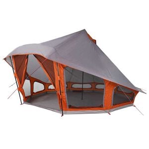 vidaXL Tipi stan so strechou &Scaron;ed&aacute; a oranžov&aacute; 508 x 470 x 300 cm taft