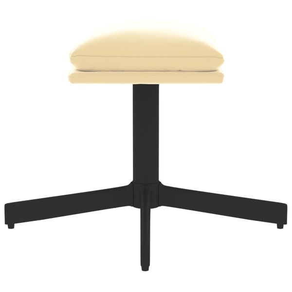 vidaXL Podnožka krémovo-biela 60x60x36 cm zamatová