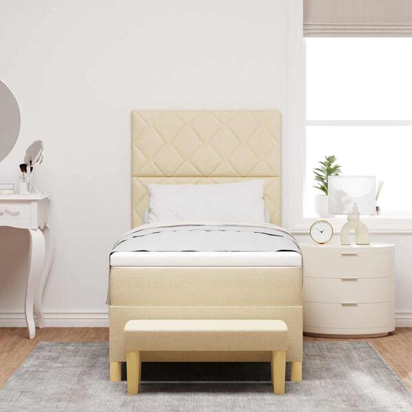 vidaXL Posteľ s pružinov&yacute;m r&aacute;mom s matracmi Kr&eacute;mov&aacute; 100 x 200 cm l&aacute;tka