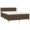 vidaXL Boxspring posteľ s matracom tmavohned&aacute; 140x190 cm l&aacute;tka