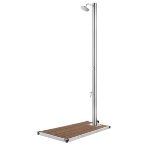 vidaXL Z&aacute;hradn&aacute; sprcha s hned&yacute;m podstavcom 220 cm nehrdzavej&uacute;ca oceľ
