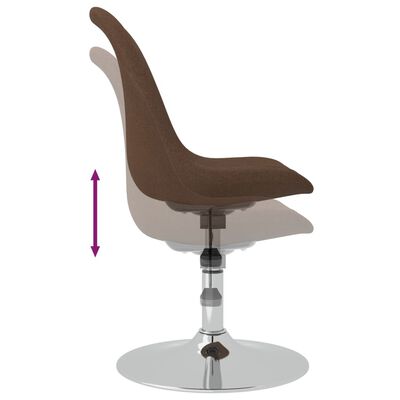 vidaXL Otočné jedálenské stoličky 4 ks hnedé látkové